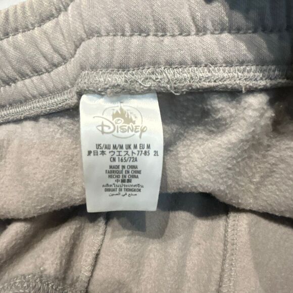 Disney Parks Sz Medium Sweatpants The Haunted Mansion THM Gray Purple Logo Jogge - Picture 8 of 12